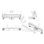 Sieninis dušo latakas Balneo W-Drain Next 70cm - Image 5