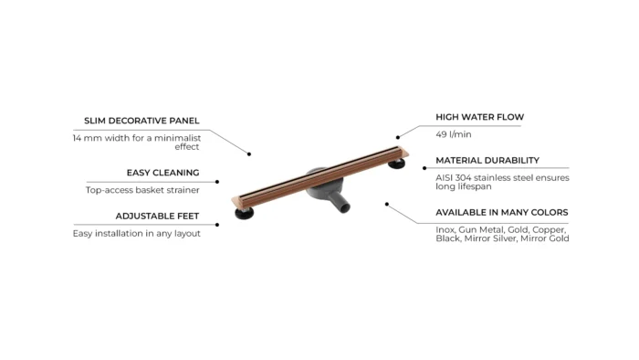 Dušo latakas Balneo Slim & Low Proline Black - Image 6