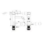 Maišytuvas praustuvui Balneo Cascade Model 1 Copper - Image 2