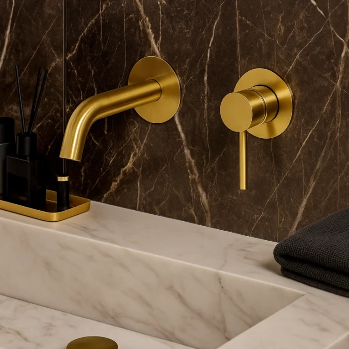 Vonios potinkinis maišytuvas šlifuotas auksas Balneo