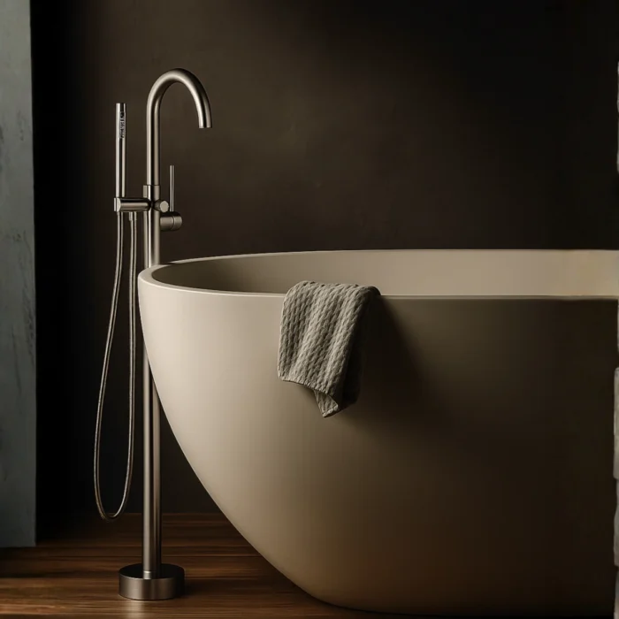 Laisvai pastatomas vonios maišytuvas Cascade Inox - Image 4