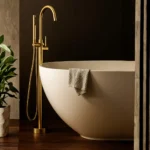 Laisvai pastatomas vonios maišytuvas Cascade Gold - Image 3