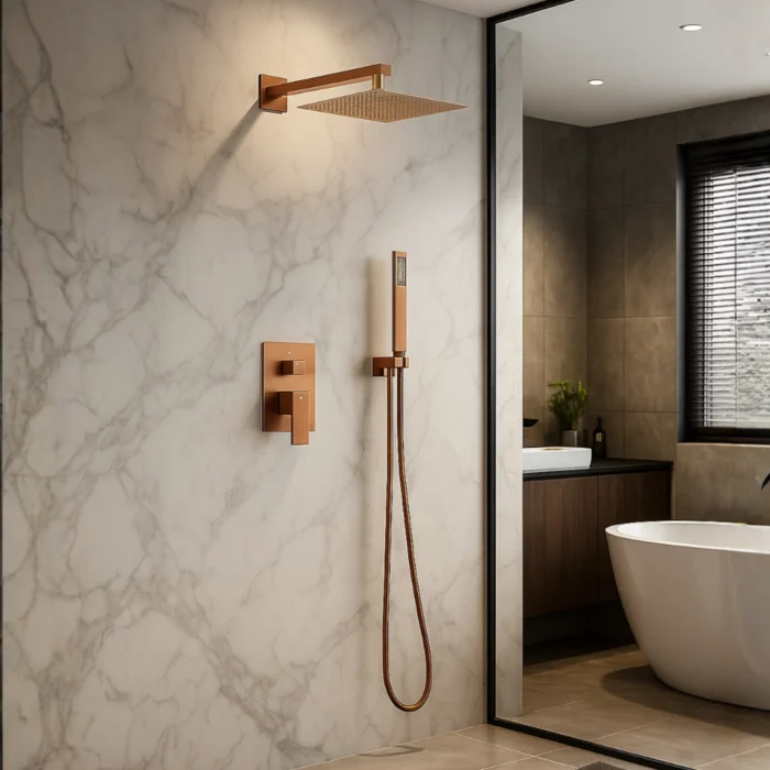 Potinkinis dušo komplektas Balneo Cascade Model 3 Copper - Image 3