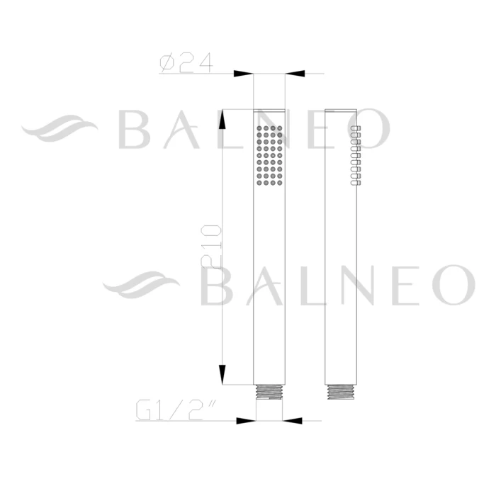 Siaura ovali dušo galvutė CASCADE - Image 7