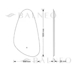 Forminis vonios veidrodis LED nerasojantis Balneo Sora 55x100cm - Image 3