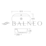 Vonios praustuvas Balneo Alvio 61.5×41.5x13.5cm - Image 4