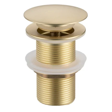 Praustuvo vožtuvas be persipylimo Balneo Click Clack A Šlifuotas auksas