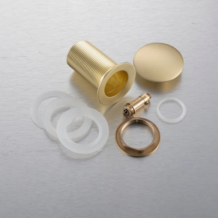 Praustuvo vožtuvas be persipylimo Balneo Click Clack A Šlifuotas auksas - Image 4