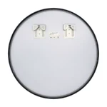 Apvalus veidrodis Balneo Corina Black - Image 4