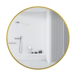 Apvalus veidrodis Balneo Corina Gold