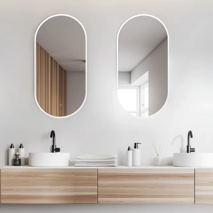 Ovalus veidrodis LED nerasojantis Balneo Elisa - Image 2