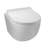 Pakabinamas klozetas Balneo Luna White su lėto nusileidimo dangčiu