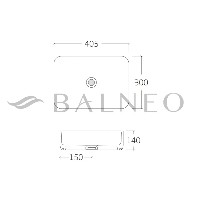 Vonios praustuvas Balneo Natra 40.5x30x14cm - Image 4