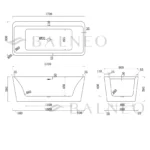 Laisvai pastatoma vonia Balneo Roma 170x80cm - Image 5
