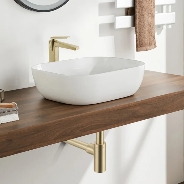 Apvalus sifonas praustuvui Balneo šlifuotas auksas - Image 2