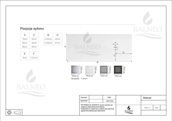 Dušo padėklas stačiakampis Balneo Stone Tray 120x80cm - Image 4