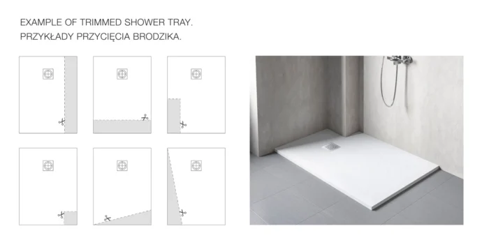 Dušo padėklas stačiakampis Balneo Stone Tray 120x80cm - Image 5
