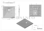 Dušo padėklas Balneo Stone Tray 80x80 - Image 3