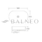 Vonios praustuvas Balneo Vilar 56x35.5x15cm - Image 4