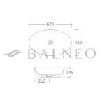 Vonios praustuvas Balneo Vileo 62x42x14.5cm - Image 3