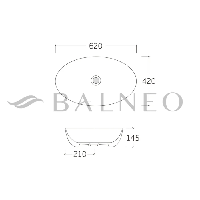 Vonios praustuvas Balneo Vileo 62x42x14.5cm - Image 3