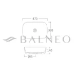 Vonios praustuvas Balneo Viona 47x33x14cm - Image 3