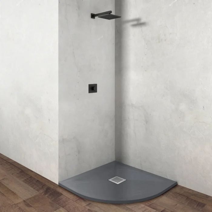 Dušo padėklas pusapvalis Balneo Stone Tray 90x90cm - Image 2