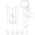 Dušo kabina Balneo Rio 100x100cm - Image 5