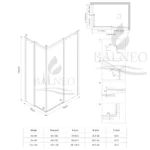 Dušo kabina Balneo Rio 90x100cm - Image 5