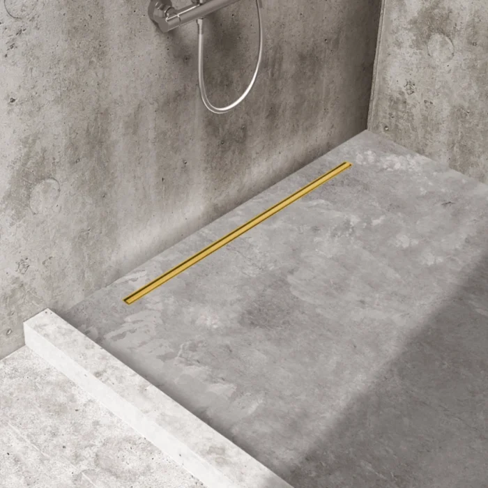 Dušo latakas Balneo Slim & Low Proline Brushed Gold - Image 2