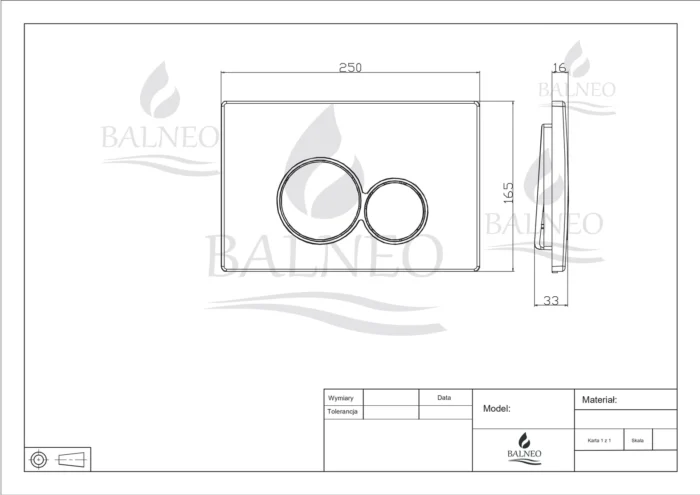 Nuleidimo mygtukas WC Balneo Exo - Image 4