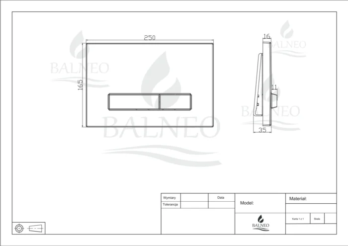 Nuleidimo mygtukas WC Balneo Lxo - Image 2