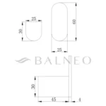 Kabliukas Balneo QARX Model 1 šlifuotas auksas - Image 3