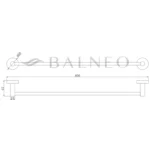 Rankšluoščių laikiklis Balneo QUBE Model 1 60cm - Image 5