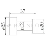 Kabliukas Balneo QUBE Model 3 aukso - Image 3