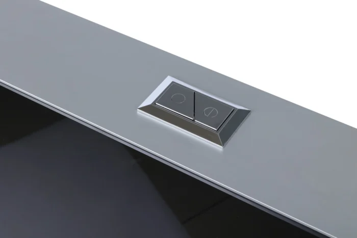 Grūdinto stiklo virštinkinis rėmas Balneo Milky Fix-Frame Black - Image 3