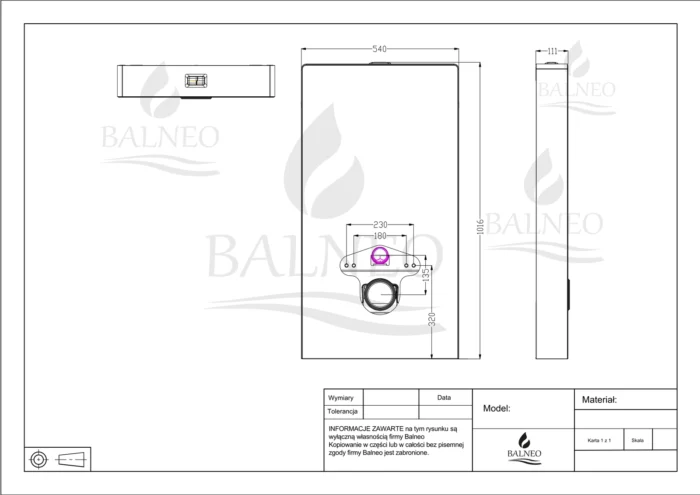 Grūdinto stiklo virštinkinis rėmas Balneo Milky Fix-Frame Black - Image 4