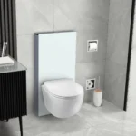 Grūdinto stiklo virštinkinis rėmas Balneo Milky Fix-Frame White - Image 2