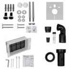 Potinkinio WC rėmo komplektas su pakabinamu klozetu Luna ir pasirenkamu mygtuku Balneo Fix-Frame Standart - Image 3