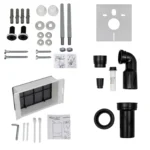 Potinkinio WC rėmo komplektas su pakabinamu klozetu ir pasirenkamu mygtuku Balneo Fix-Frame Standart - Image 4