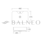 Vonios praustuvas Balneo Savia 49×38x13.5cm - Image 3
