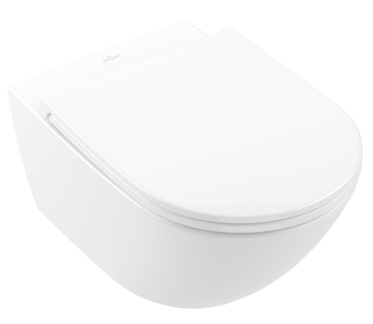 Pakabinamas klozetas Villeroy&Boch Universo TwistFlush su lėto nusileidimo dangčiu