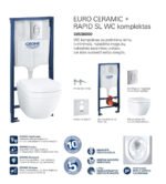 Potinkinio WC rėmo komplektas su pakabinamu klozetu Grohe Solido Compact 5in1 - Image 3