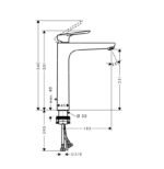 Maišytuvas praustuvui Hansgrohe Logis E 230 - Chromas - Image 2