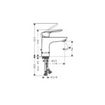 Maišytuvas praustuvui Hansgrohe Logis E 100 - Chromas - Image 2