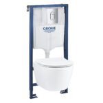 Potinkinio WC rėmo komplektas su pakabinamu klozetu Grohe Solido Compact 4in1