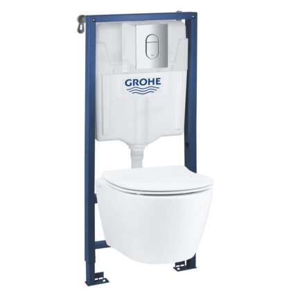 Potinkinio WC rėmo komplektas su pakabinamu klozetu Grohe Solido Compact 4in1