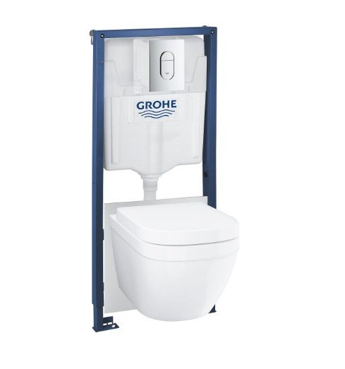 Potinkinio WC rėmo komplektas su pakabinamu klozetu Grohe Solido Compact 5in1
