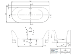 Laisvai pastatoma vonia prie sienos Villeroy & Boch Loop&Friends 170cm - Image 2