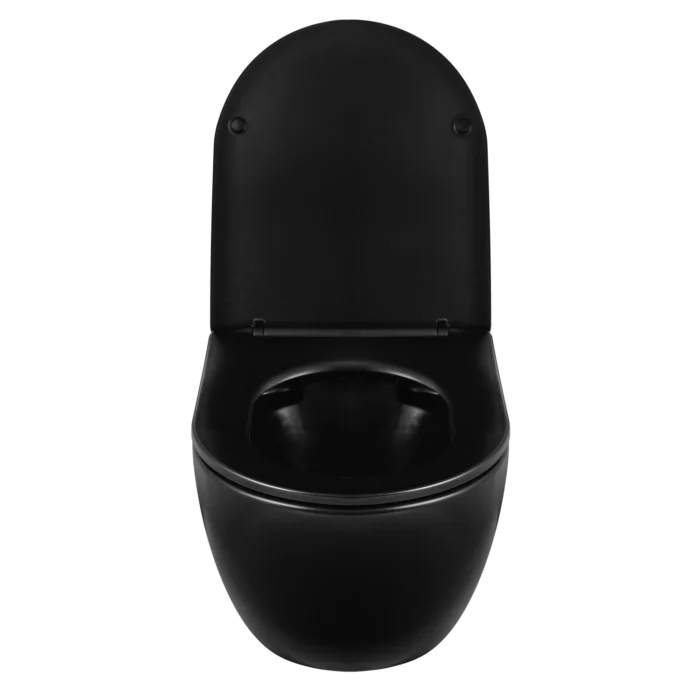 Pakabinamas klozetas Balneo Luna White su lėto nusileidimo dangčiu Rimless bekraštė konstrukcija - Image 6